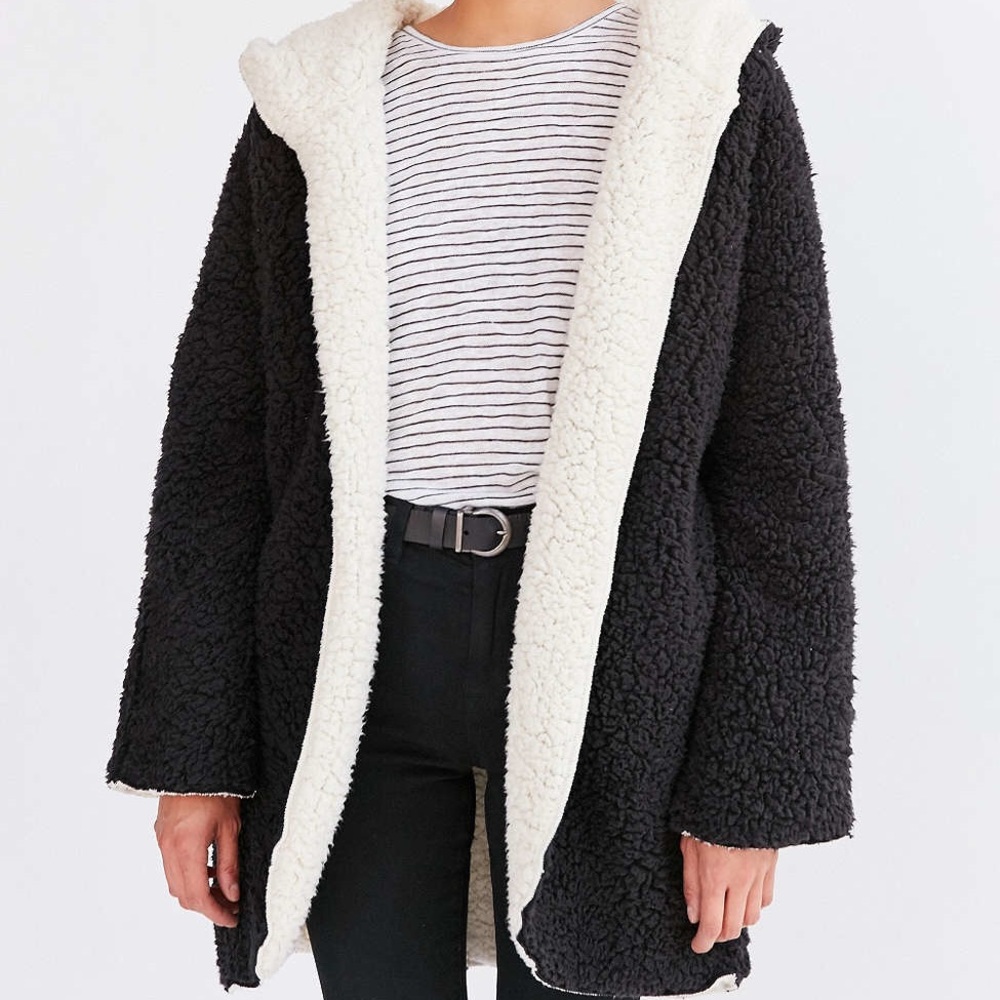 FREE PEOPLE REVERSIBLE COZY HOODED JACKET